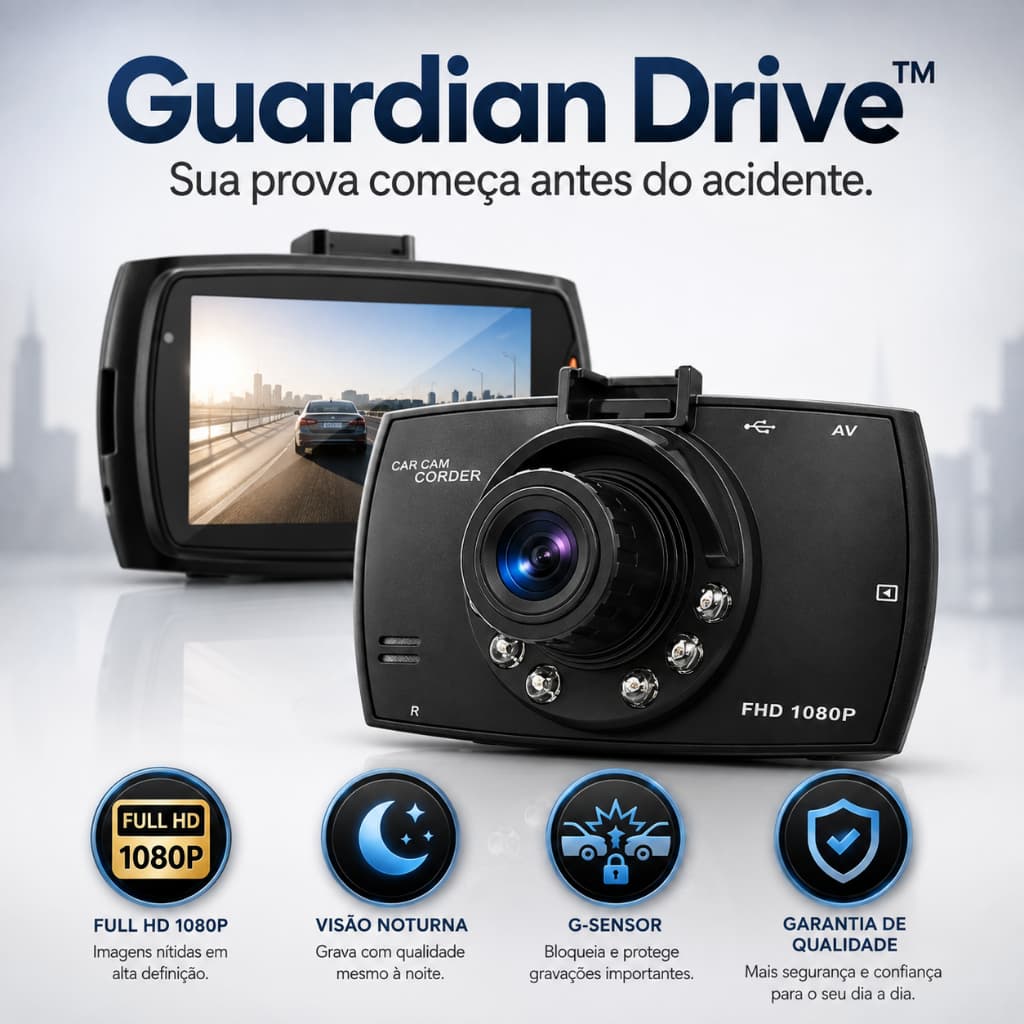 Câmera Veicular Full HD 1080P DVR Automotiva Dash Cam G-Sensor Visão Noturna Gravação Em Loop 5V