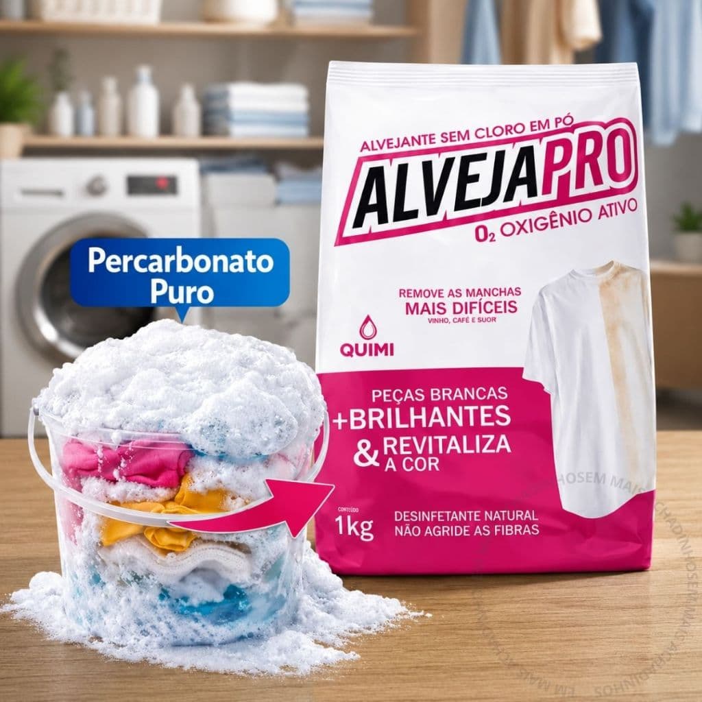 Percabonato de Sódio 100% Puro Tira Manchas Sem Cloro Alvejapro Limpeza Clareador 1 Kg