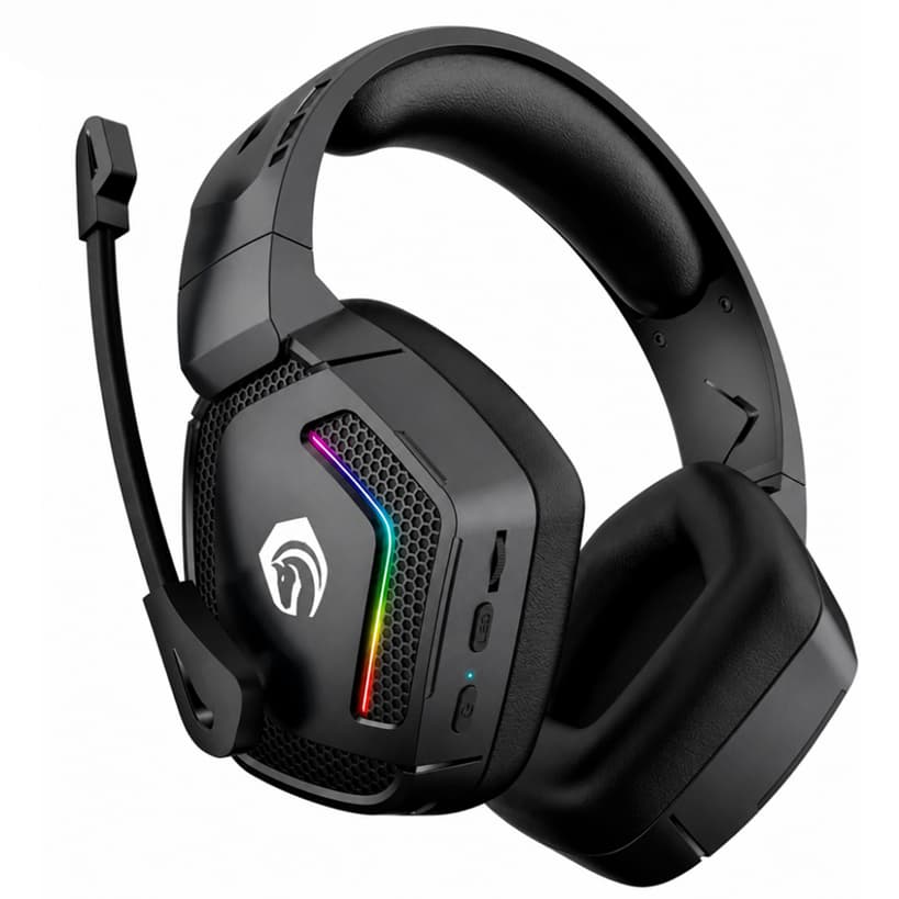 Fone de Ouvido Gamer Headset Gamer Bluetooth RGB com Microfone Sem Fio LED para PC Notebook Celular H'Maston SNS12