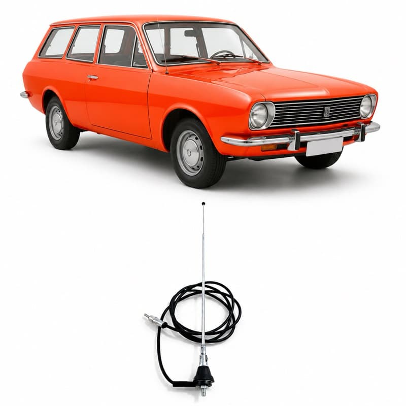 antena automotiva am/fm CORCELL/DELREY/CORCEL2/ BRASÍLIA/ VARIANTE/ universal cromada