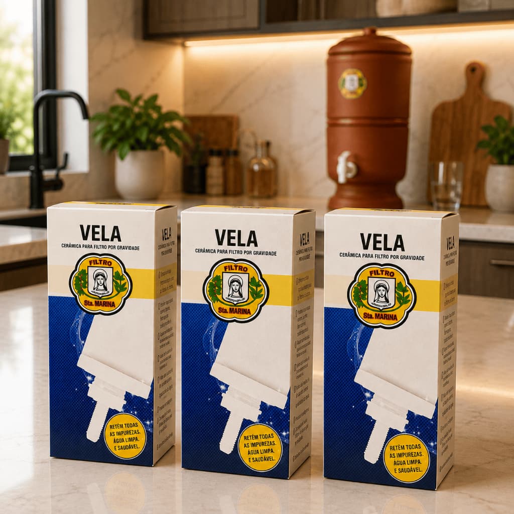 Kit 3 Velas Para Filtro de Barro Água Tradicional Jaboticabal