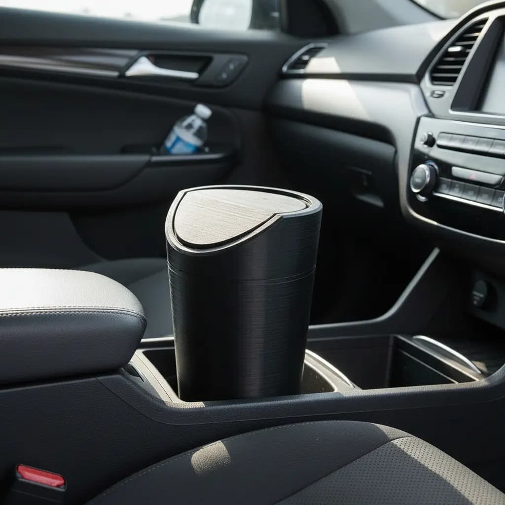 Lixeira de Carro pra Porta-Copos-Adeus Lixo no Carro! Lixeira Moderna Que Encaixa no Porta-Copos
