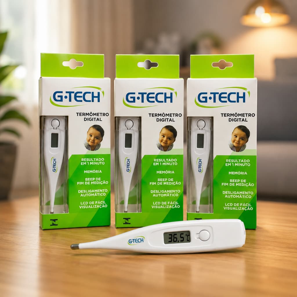 Medidor De Febree Digital Termômetro Gtech Temperatura Corporal Adulto Bebê Infantil Original