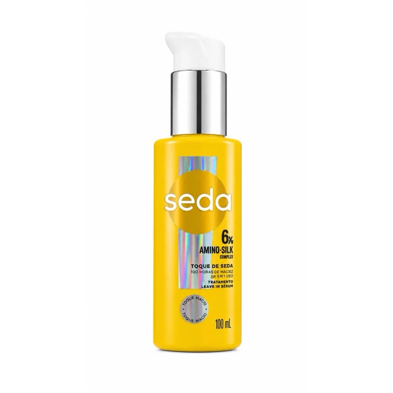 Sérum Leave-in Seda Toque de Seda 100ml | 6x Amino-Silk Complex | Cabelos Macios e Brilhantes