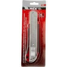 Estilete Profissional Reforçado MTX Estilete 25mm Trava Girátoria Emborrachado Estilete Retrátil