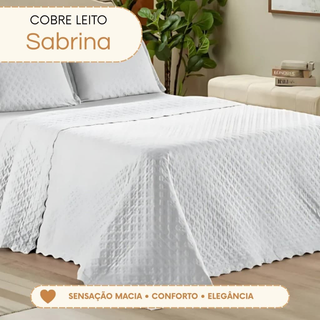 Kit Cobre Leito Colcha Queen Casal 3 Peças Sabrina Matelado Estampa Floral com 2 Porta Travesseiros Jogo de Cama