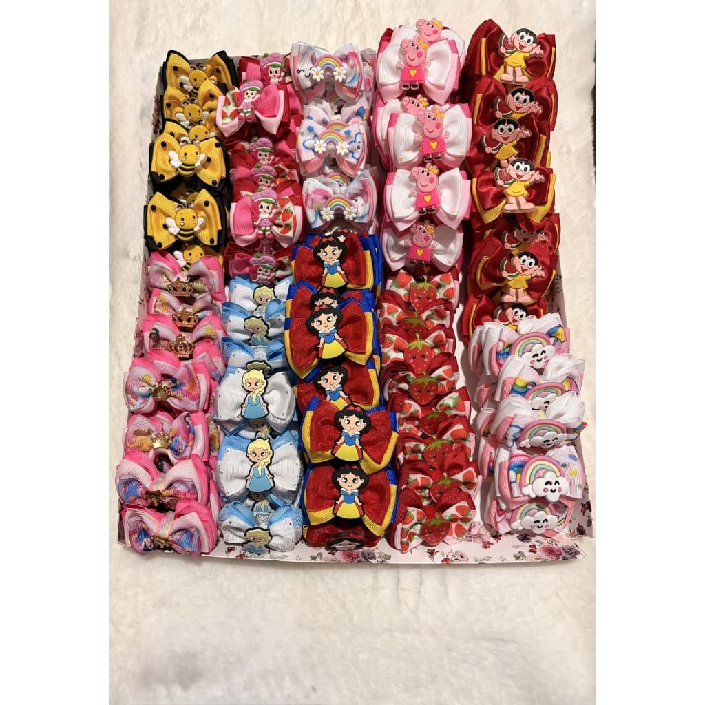 Par de Laços Infantil Bico de pato Personagens