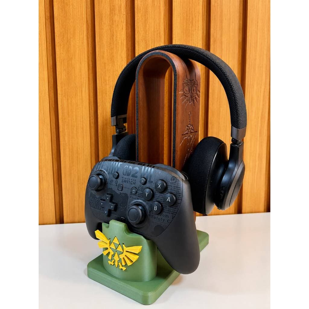Suporte Controle E Headset para 1 controle Zelda Xbox, Playstation 5, Switch PRO
