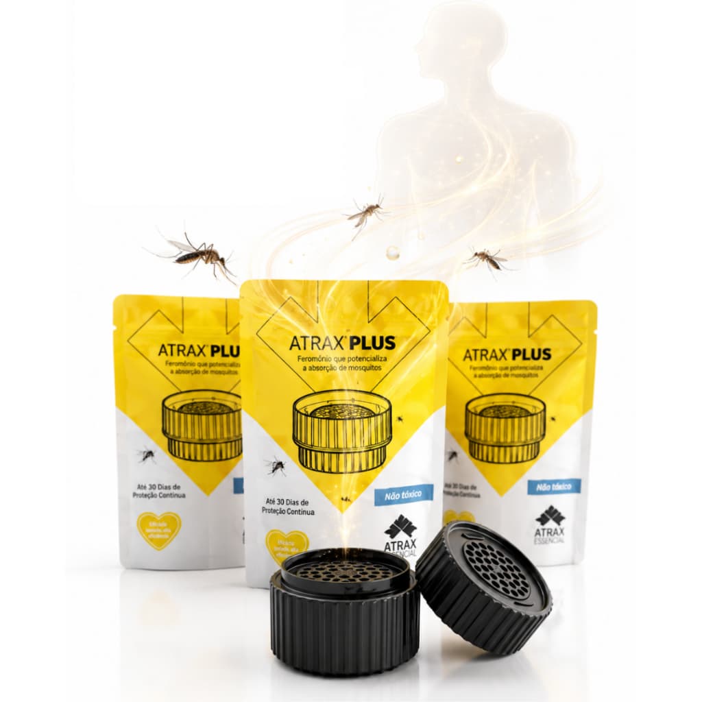 Kit 3 Refil Atrativo ferômonio Armadilha Luminosa UV Mata Mosquito Pernilongo Muriçoca Isca Reposição Sem Veneno