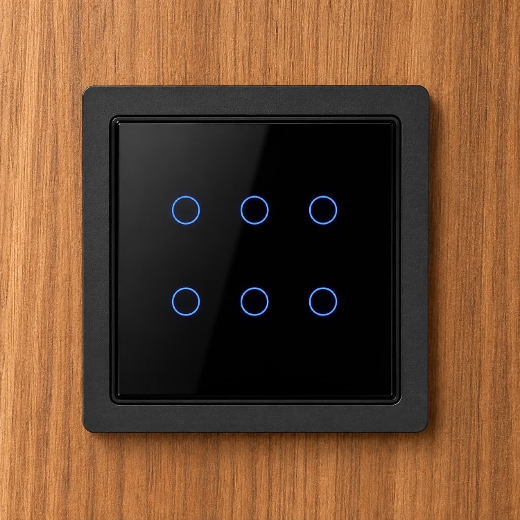 Moldura 3D para Interruptor Touch 4x4 | Acabamento para Interruptor Inteligente | Preto Branco Cinza