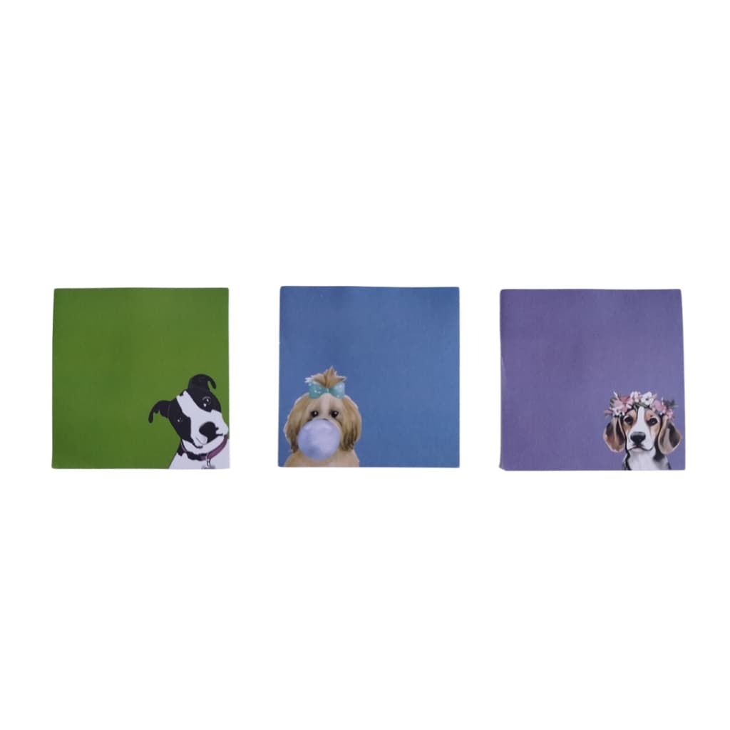 Bloco de Post-it Adesivo Cachorros Fofos Quadrado Pet Lovers Papelaria Kawaii