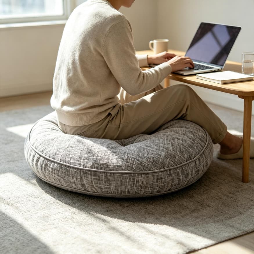 Almofada de assento espessa respirável para cadeira escritório, conforto para sentar muito tempo o ano todo