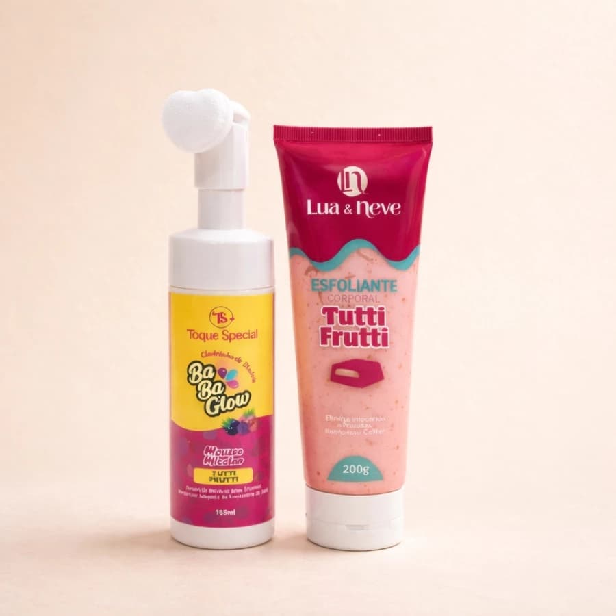 Kit Auto Cuidado Pele Perfeita Limpeza de Pele Anti Cravos Esfoliante Corporal + Espuma Facial Controle de Oleosidade