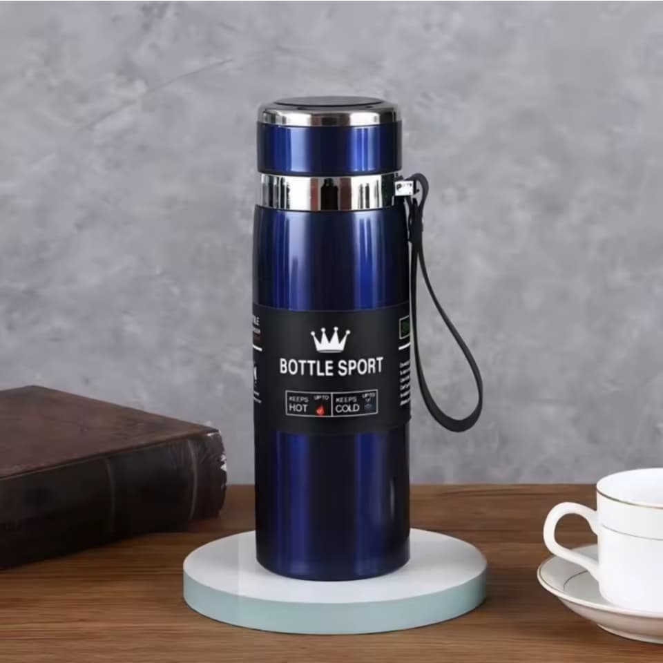 Garrafa Inox Térmica Com Infusor De Água 600ML 800ML 1000ML Café Dupla Com Alça