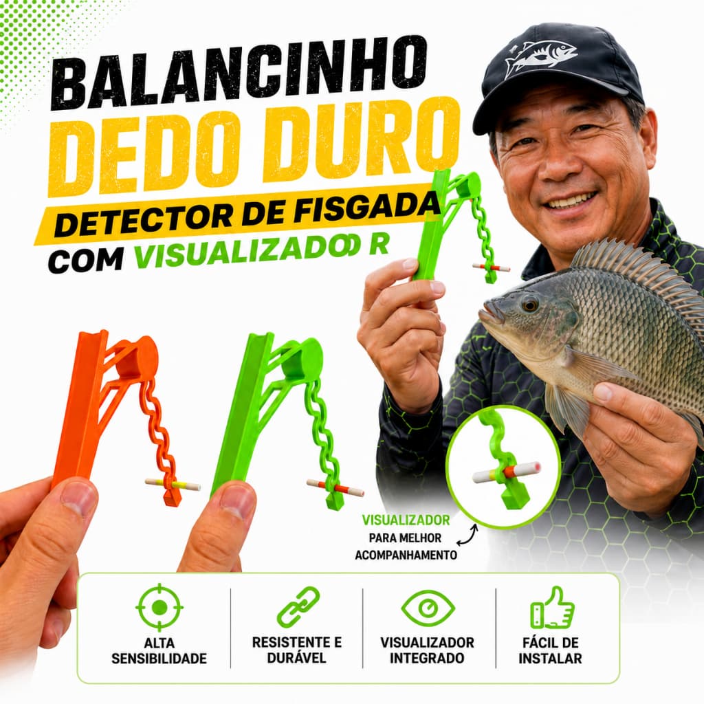 Kit 4 Balancinho Indicador de Fisgada Dedo Duro FISGOU