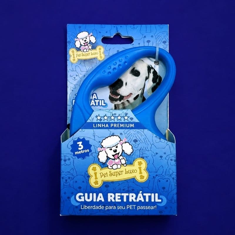 Guia Retrátil para Cachorro 3 Metros – Guia Automática para Passeios Pet