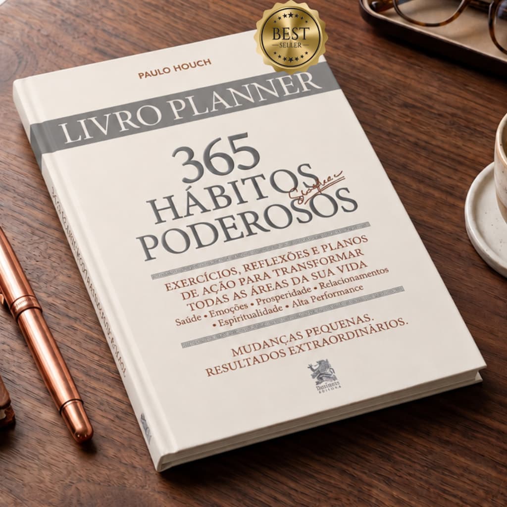 Livro Planner 365 Hábitos Poderosos Desenvolvimento Pessoal Paulo Houch