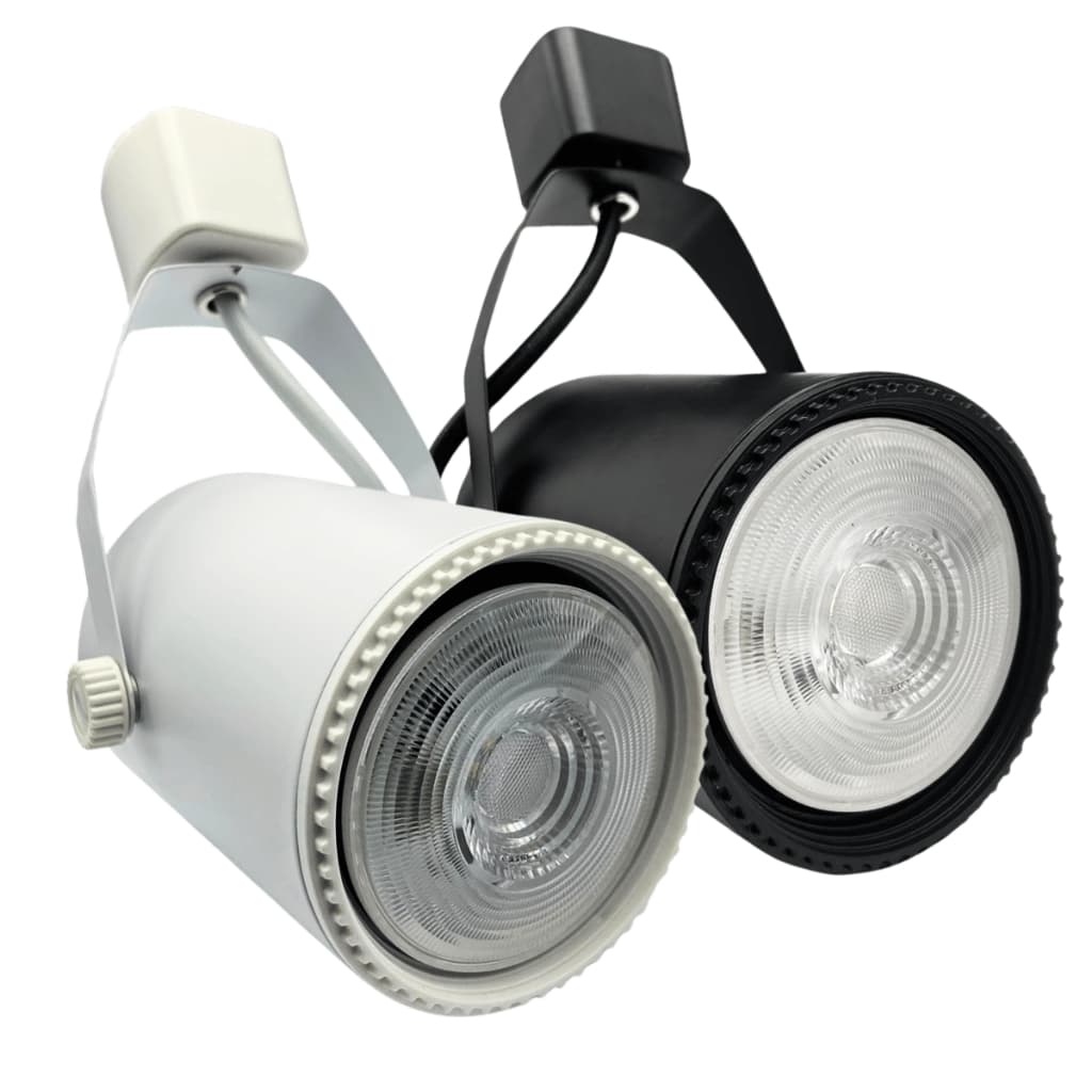Spot Trilho Eletrificado E27 Direcionável Bivolt com Lâmpada LED 7W Inclusa Preto Branco Kit 5 10