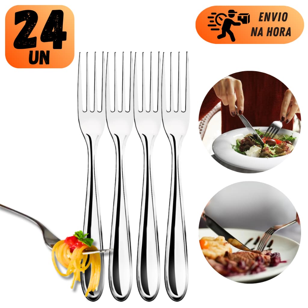 Kit Garfos De Aço Inox Jogo De Talheres Profissional Para Cozinha Casa Restaurantes E Buffet