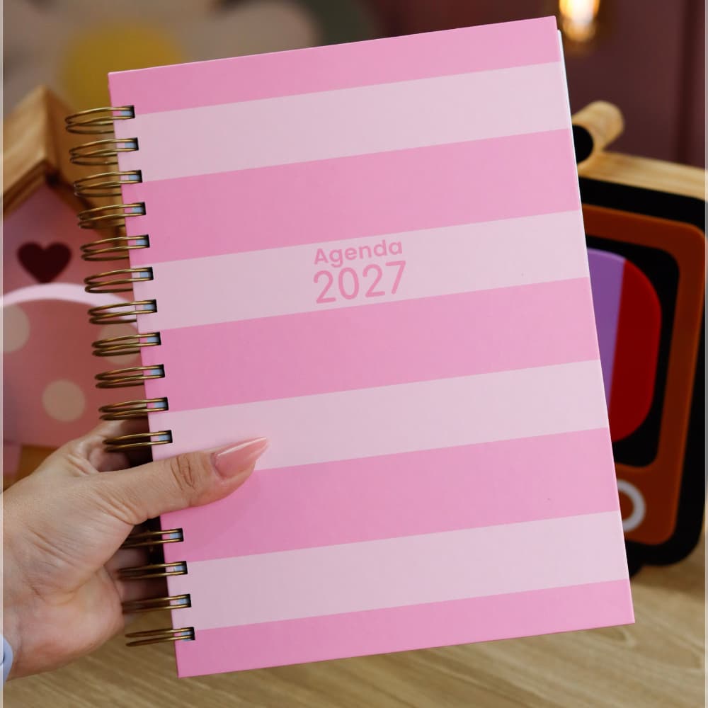 Agenda 2027 A5 Feminina Capa Dura Planner, Organizador Pessoal, Rotina, Trabalho, Estudos e Compromissos