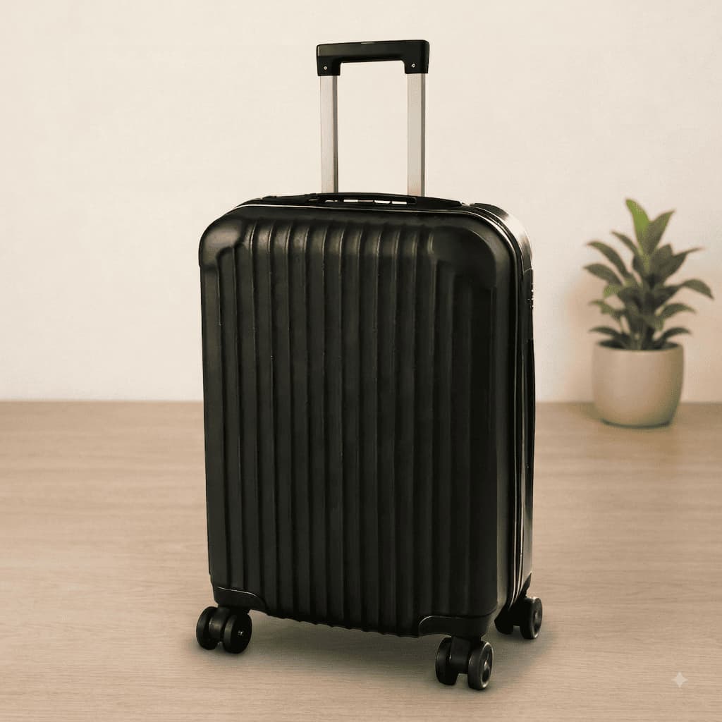 Mala de Viagem 20 Polegadas Bordo ANAC – Leve, Suporta 10kg | Rodinhas 360° - Cor Preta