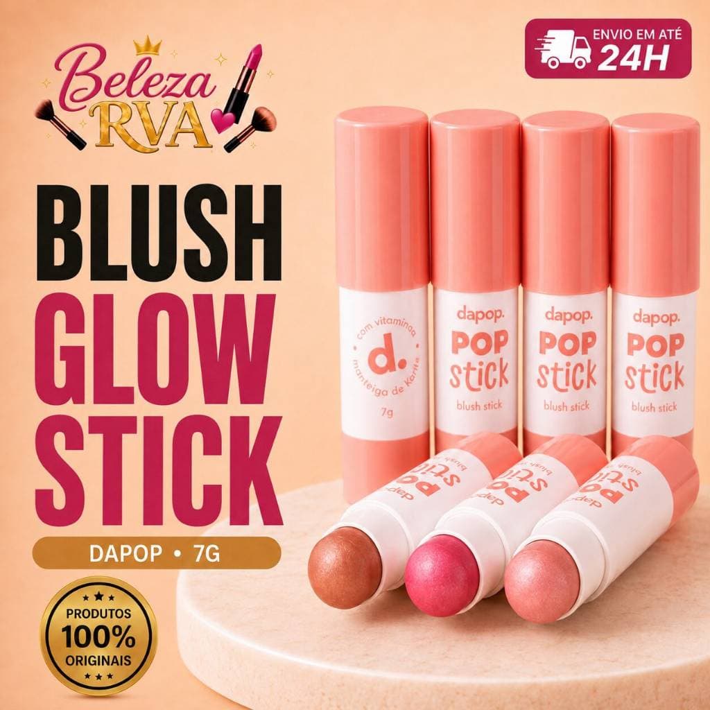 Blush Glow Stick Dapop 7g Cremoso Iluminado Fácil de Aplicar