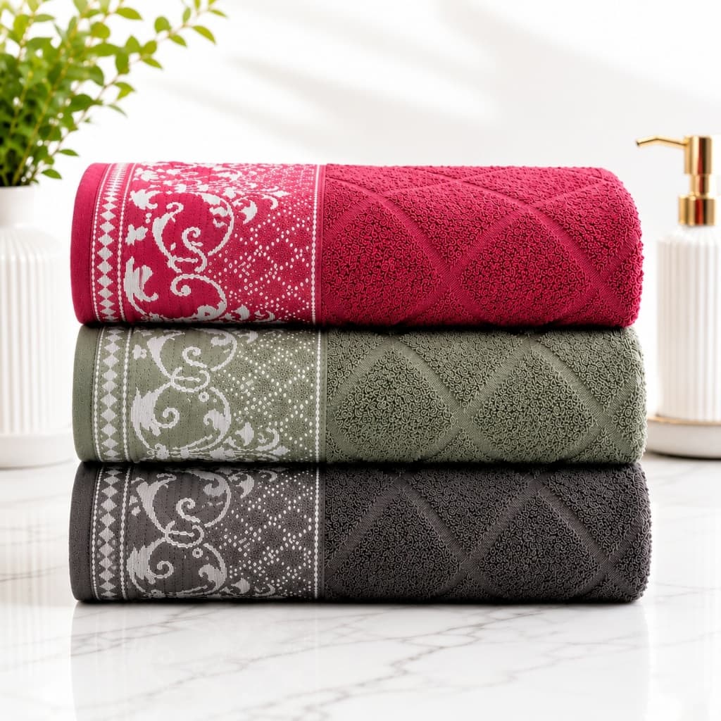Kit 3 Toalhas de Banho Majestic 70x130cm Grandes Macias Felpudas Premium