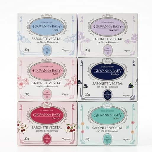 kit Sabonete em Barra Vegetal  Giovanna Baby 90G cada