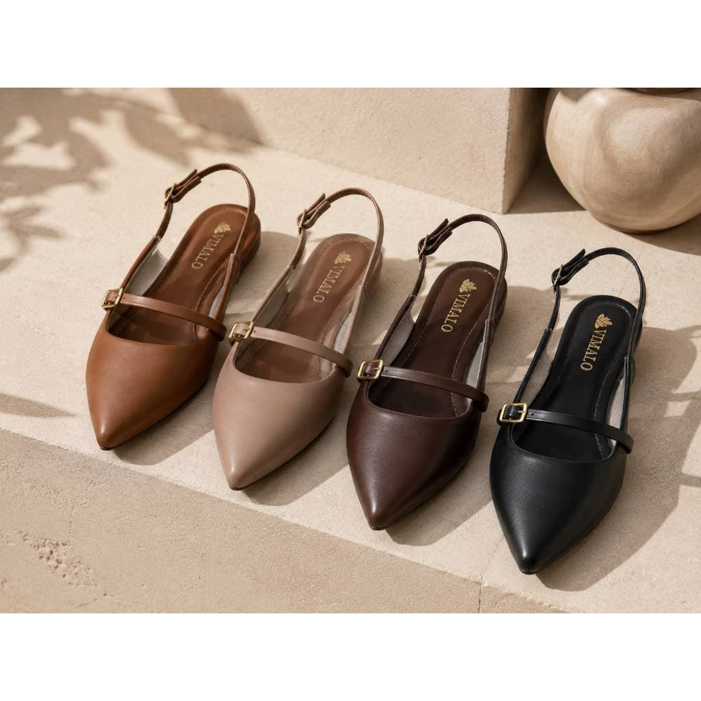 Sapatilha Feminina Bico Fino Vimalo Elegante, Clássica e Delicada Mocassim Scarpin 1 fivela - Sap04