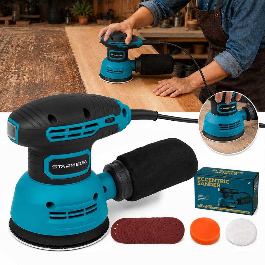 STARMEGA 110/220V  Professional Orbital Sander 300W for Wood, Plaster and Walls Bivolt