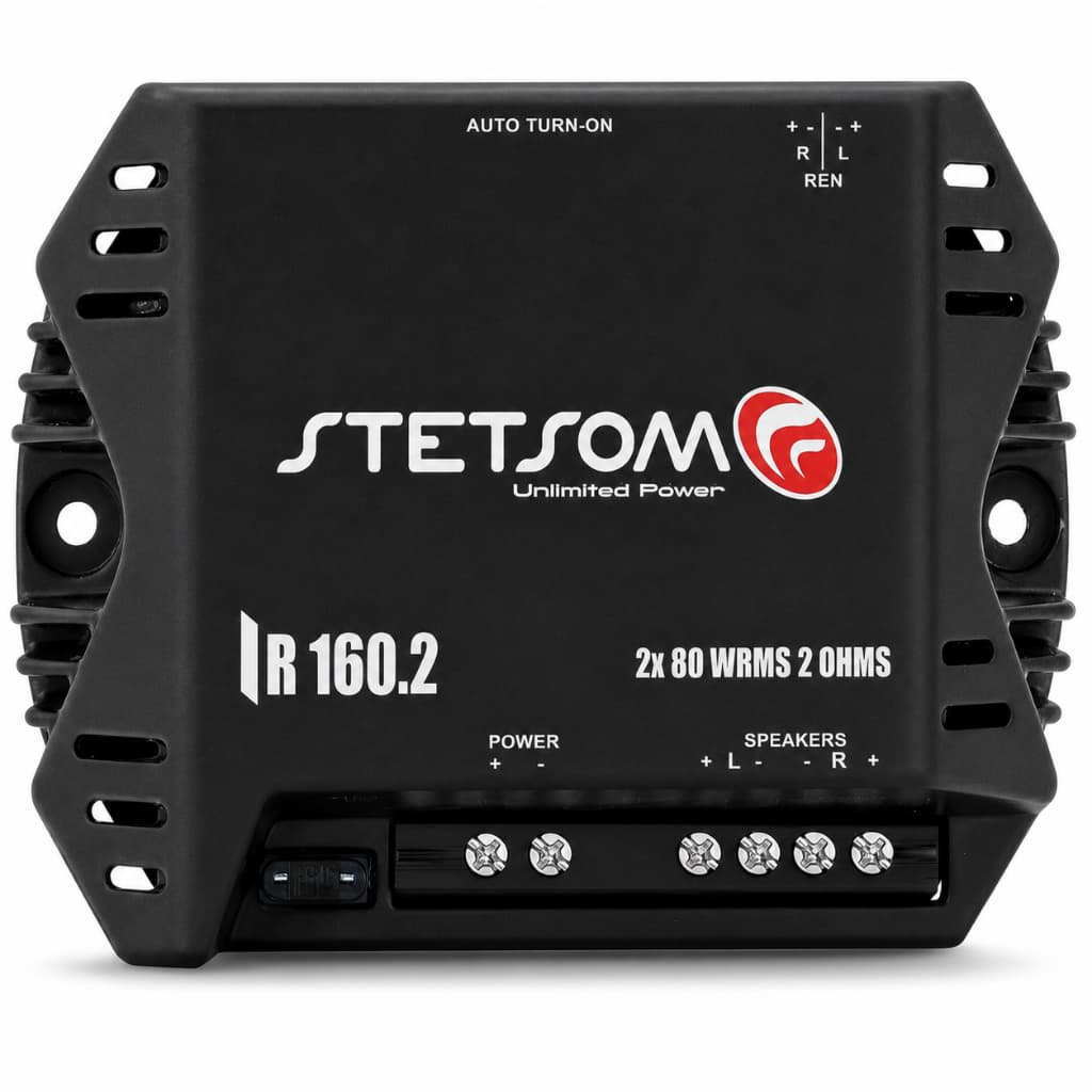 Módulo Amplificador Stetsom IR160.2 2 Canais 80W RMS 2 Ohms 12V Som Automotivo Carro