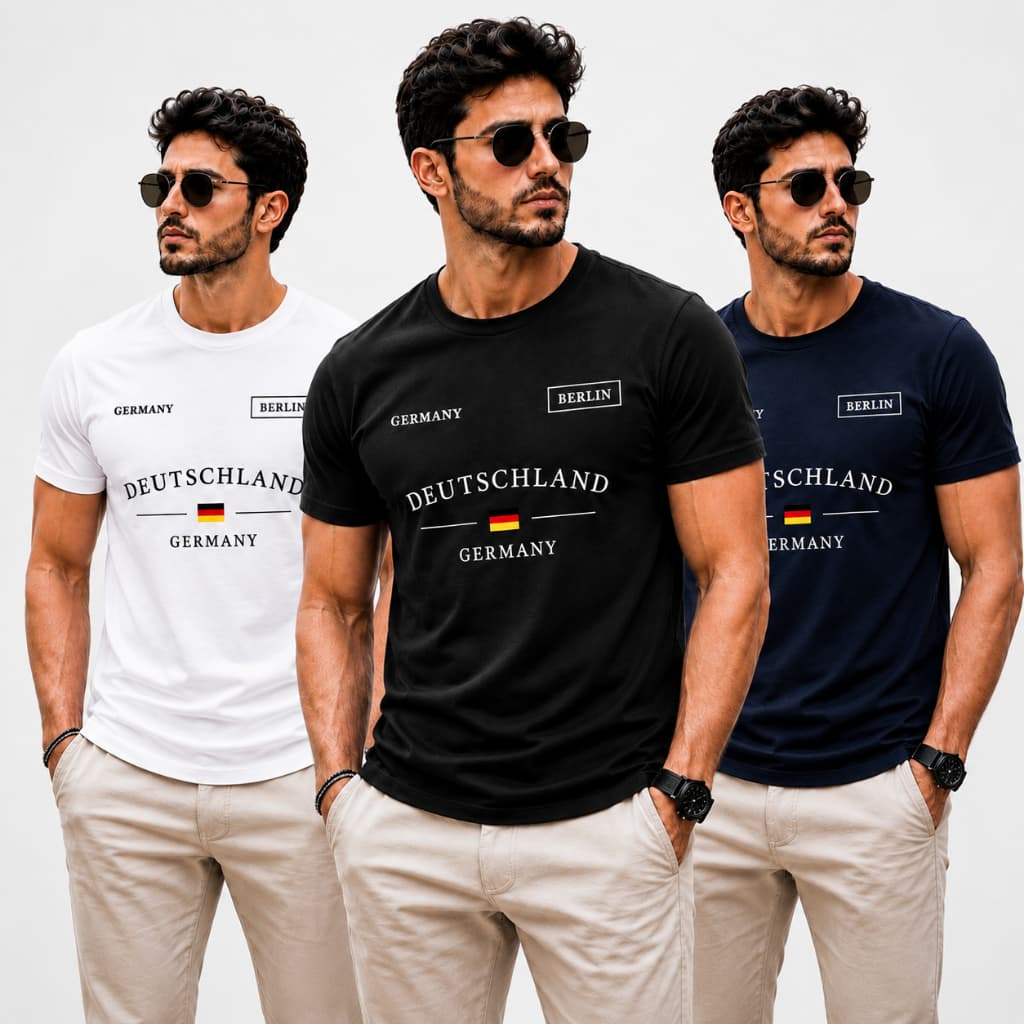 Kit 3 Camisas Dry Fit Berlin Masculina Premium  Academia  Treino  Corrida  Fitnes