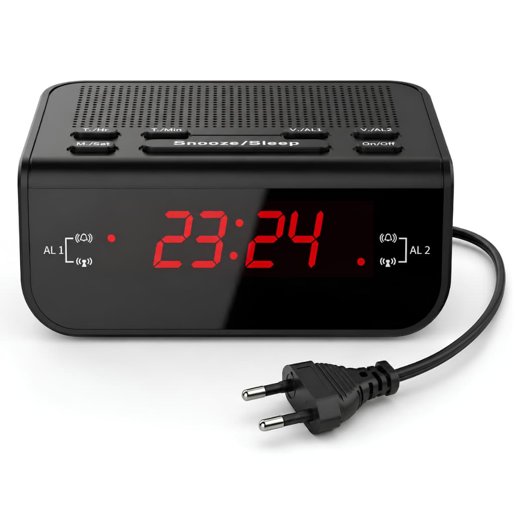 Rádio Relógio Digital Despertador Rádio Am Fm Alarme Bivolt