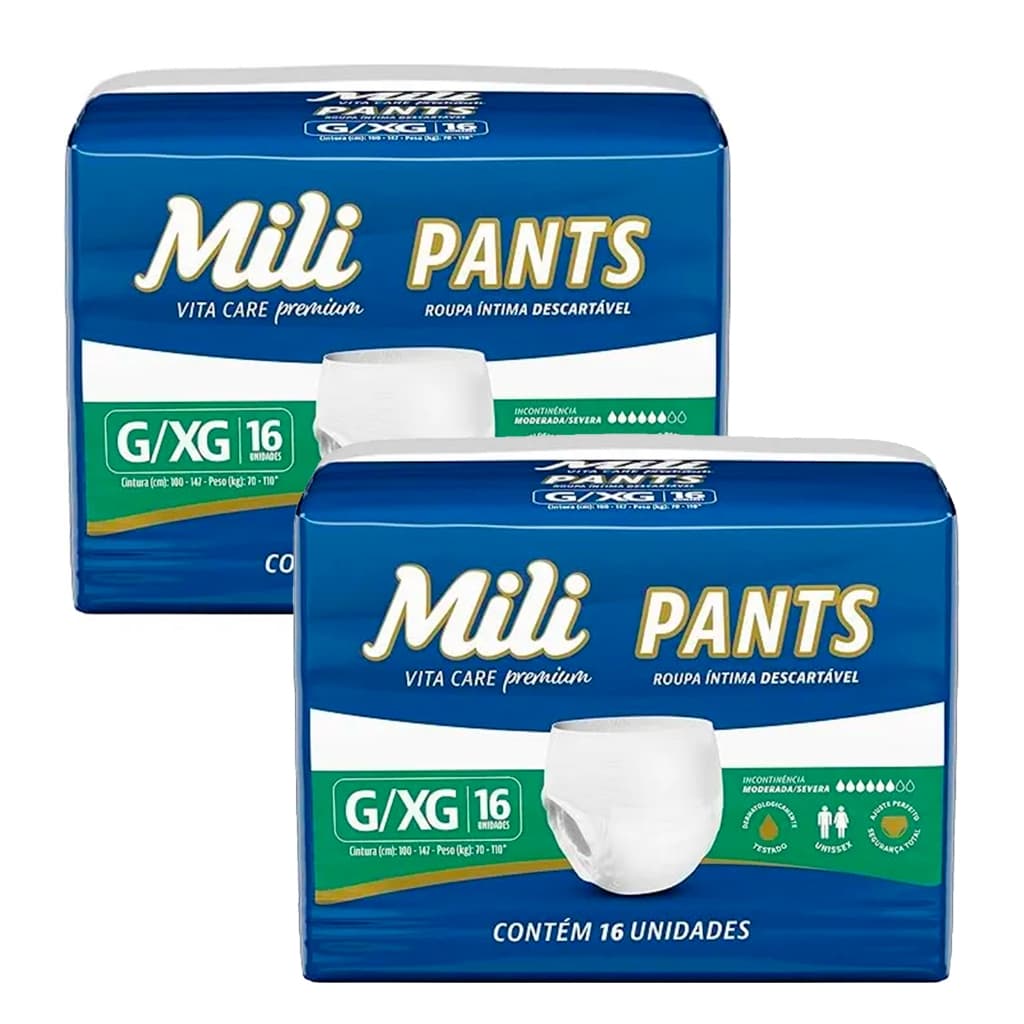 Fralda Geriátrica Mili Pants Vita Care Premium G XG C/32
