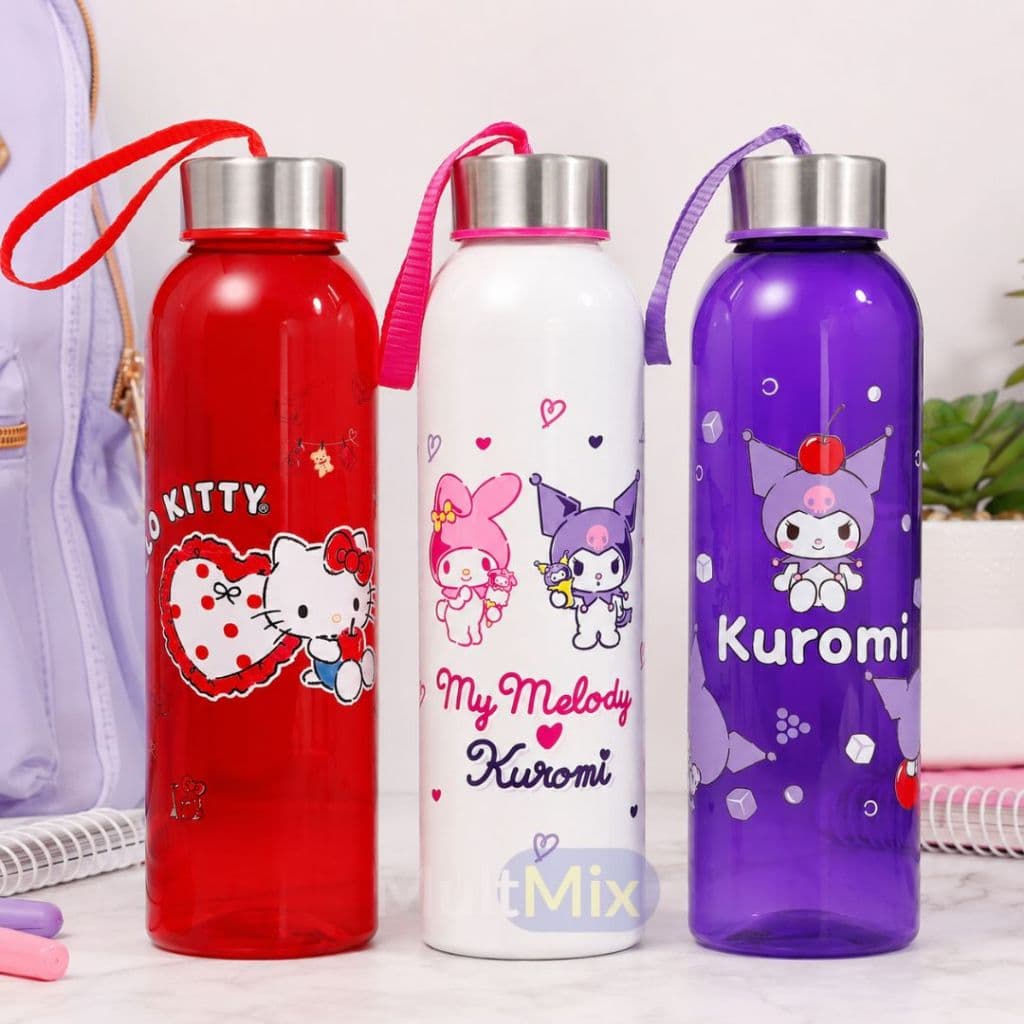 Garrafa de Agua Squeeze Com Alça Diversas Estampas Escola Lancheira Academia