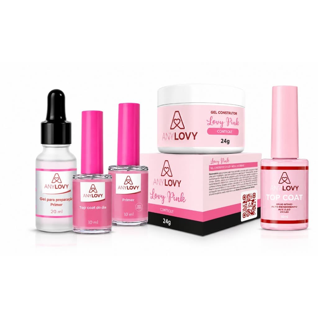 Kit Unhas AnyLovy Unhas Nail Designer Alongamento Unhas Manicure