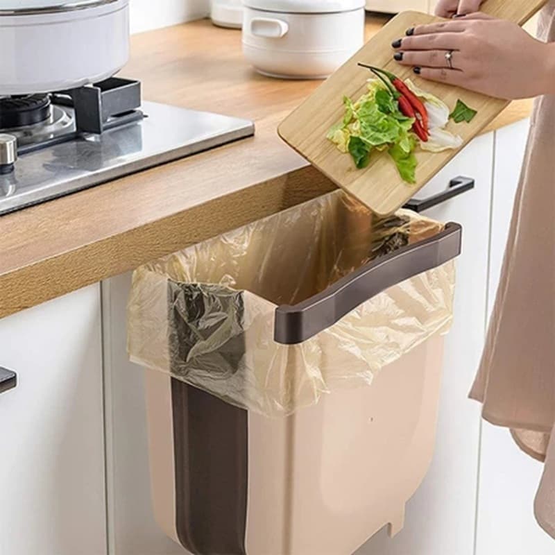 Lixeira Extensível Retrátil Dobrável para Cozinha cesto suspenso lixeira dobrável