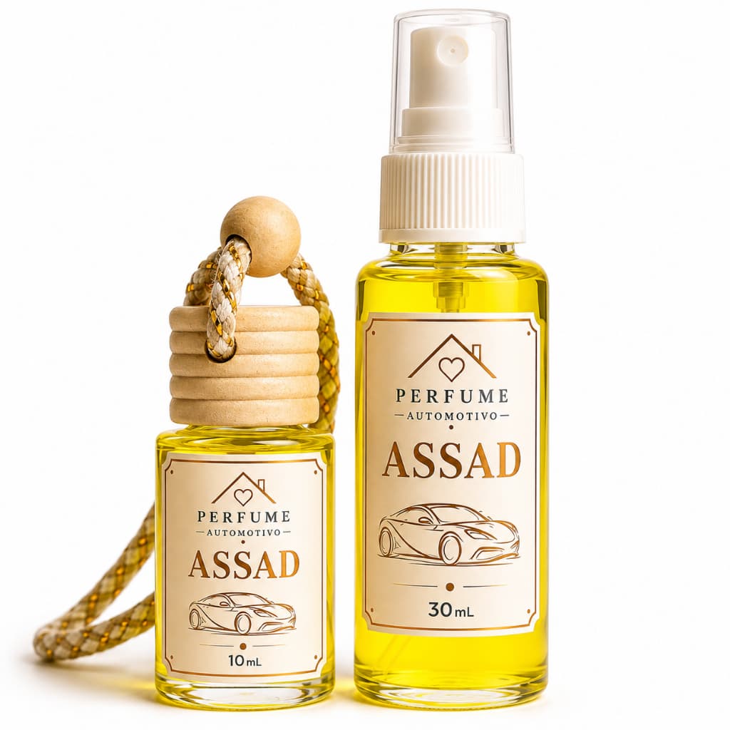 Cheirinho para Carro Assad Perfume Automotivo Kit Spray 30ml Pingente 10ml