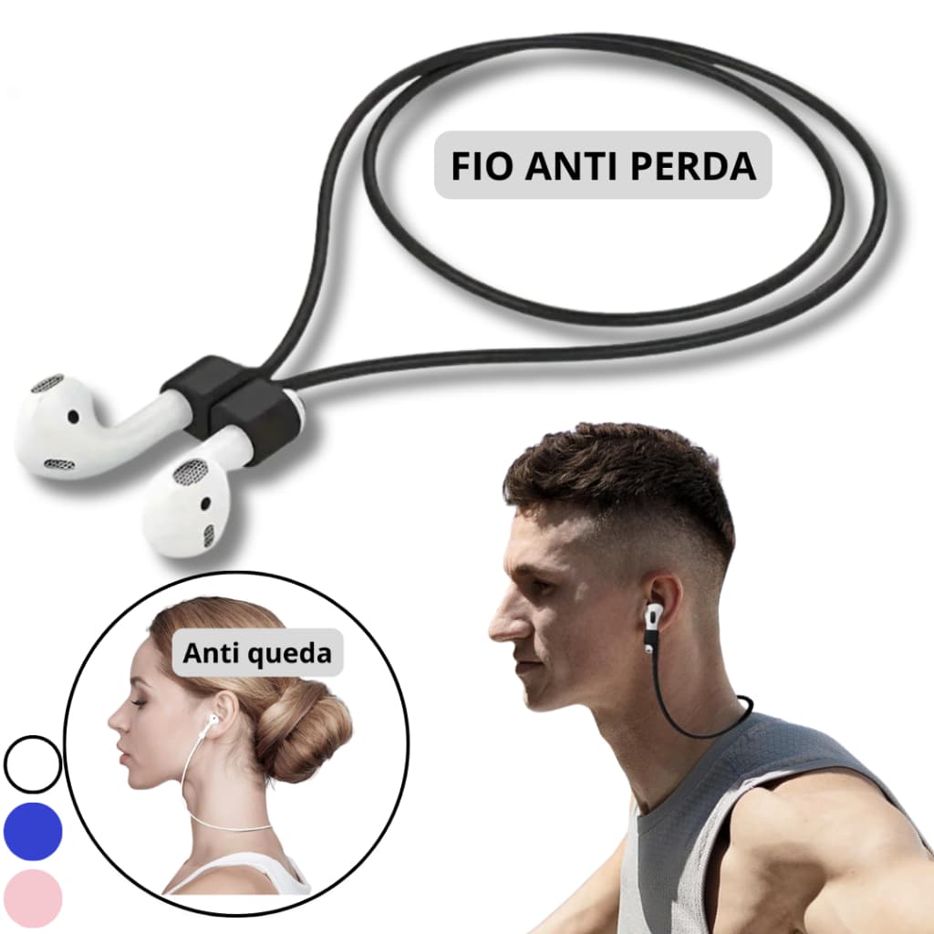 Segura Fone Sem Fio Iphone AirPods E AirPods Pro Air Pod Fio Corda Anti Queda Magnético