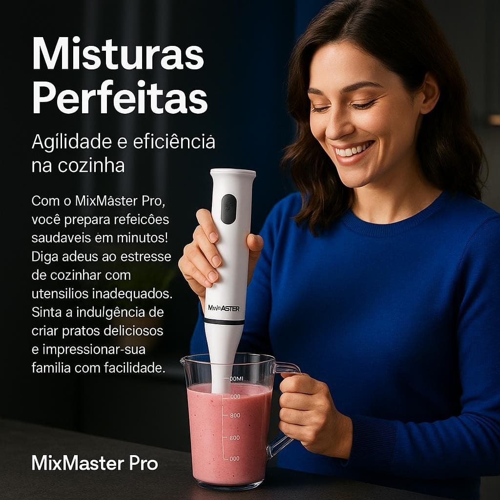 Mixer Portatil 700ml 220v Liquidificador Manual Alta Potencia Variedade Cores