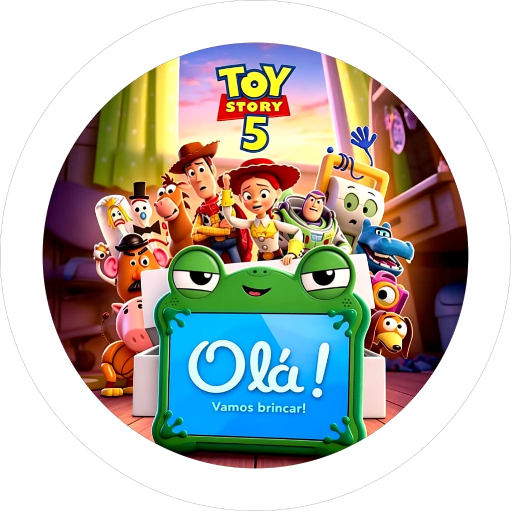 Capa Mini Painel Redondo Festa Tema Toy Story  50x50