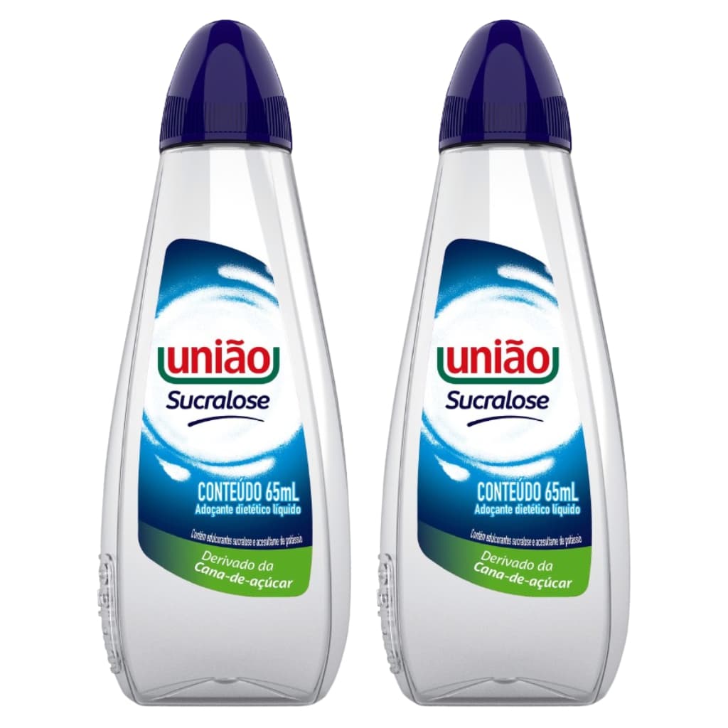 Kit com 2 Adoçantes Líquidos União Sucralose 65ml