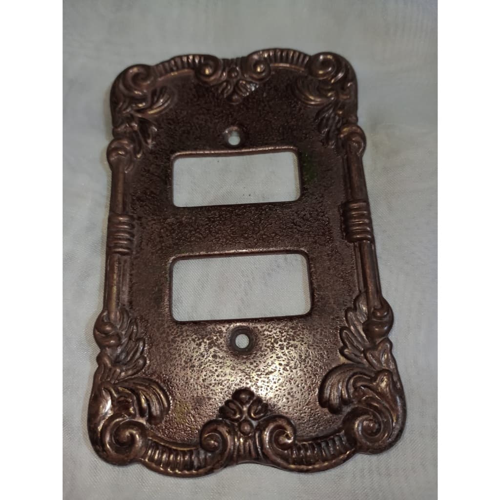Placa Metal Bronze Interruptor Antigo /Ler Descrição