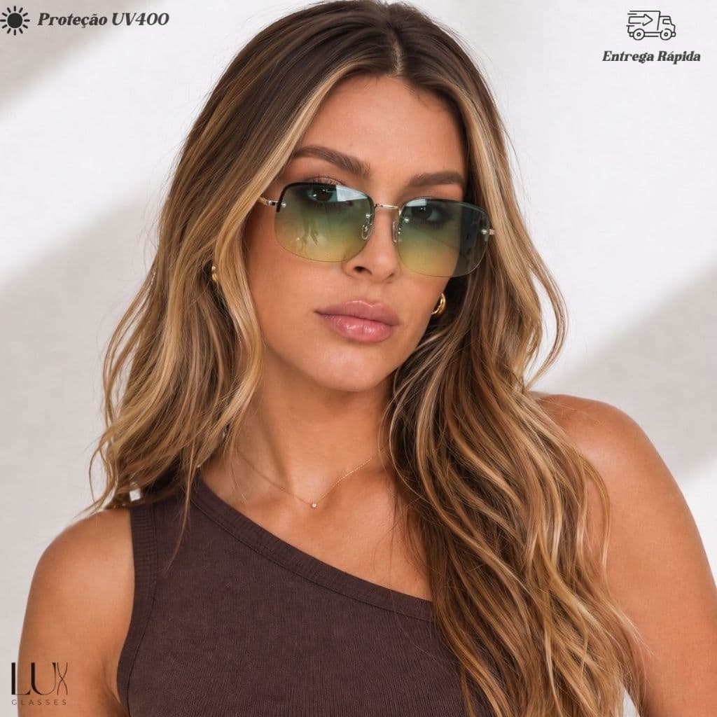 Óculos De Sol Lux Tendência Lançamento Top Unissex Uv 400