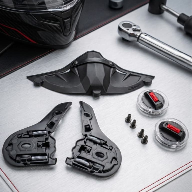 Narigueira Capacete Modelo Ls2 Respiro Clip Moto Alta +  Kit Reparo Par Botão Viseira Capacete