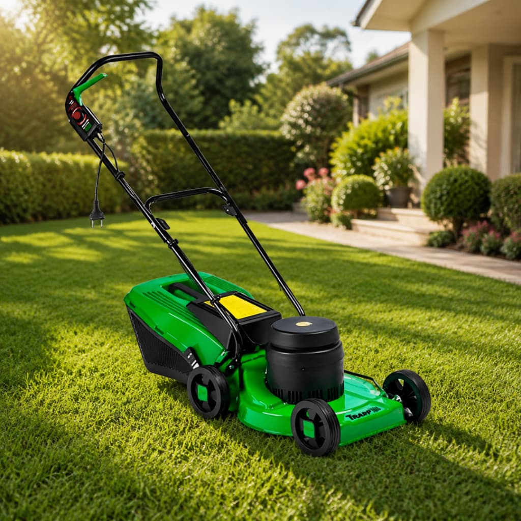 Cortador de Grama Elétrico Trapp KM-400 1800W 220V com Recolhedor para Jardim e Gramado Garden
