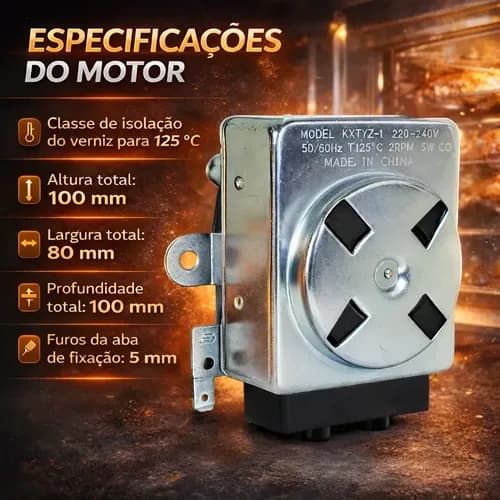 Motor Forno Titã Giratório Motor Redutor Elétrico Titã