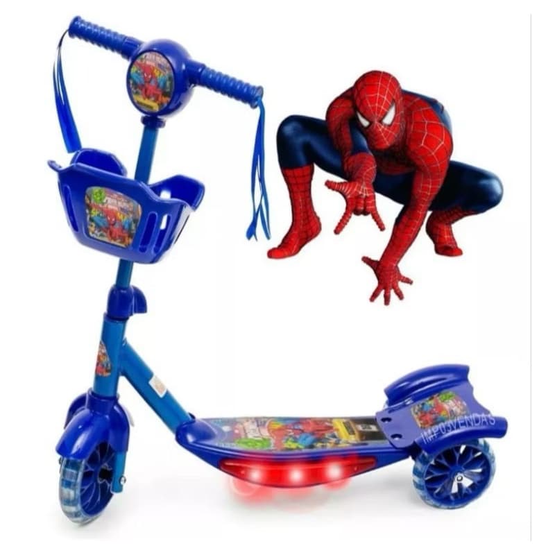 Patinete Infantil 3 Rodas Homem Aranha