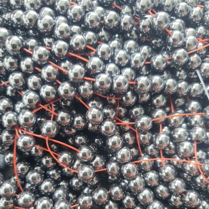 5 fio de hematita 4mm + 5 fio de hematita 6mm