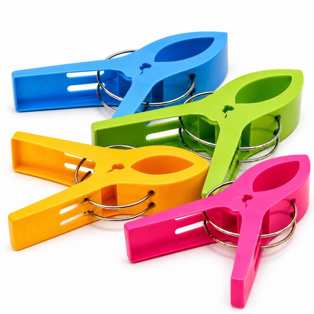 Kit 4 Prendedores Grandes para Toalha de Praia e Piscina